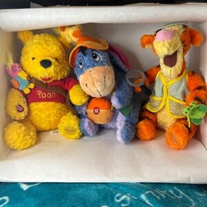 NWT 9" Disney Store Nature Walk WINNIE THE POOH & Friends Stuffed Animals Set 3